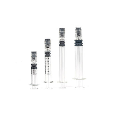 Luer Lock Glass Syringes with Metal or Plastic Plunger Essential Oil Syringe 0.5ml 1ml 2.25ml 3ml 5ml