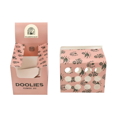Custom Store Retail Countertop Tabletop Cardboard Display Box Stand Tray for Tubes