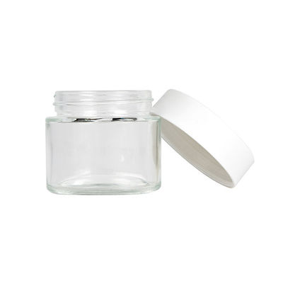 2oz Clear Glass Jar With Child Resistant Cap Weed Packaging Glass