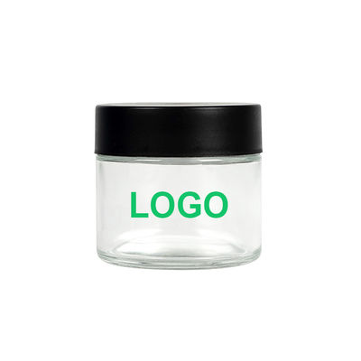 2oz Clear Glass Jar With Child Resistant Cap Weed Packaging Glass