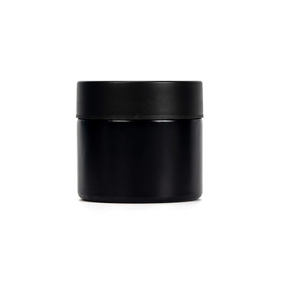Childproof 2oz Black Glass Jar Glass Weed Packs