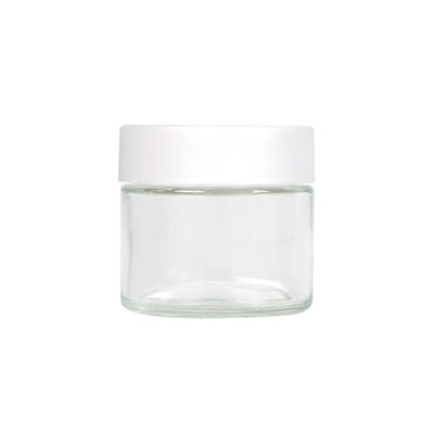2oz Clear Glass Jar With Child Resistant Cap Weed Packaging Glass