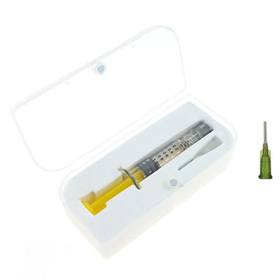 Borosilicate Glass Custom Weed Pack 1ml Colored Luer Lock Syringe For Concentrate Oil