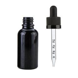 Tamper Evident Cap Glass Dropper Bottle for THC Oil Amber Blue Black Child Resistant Glass Bottle with Dropper
