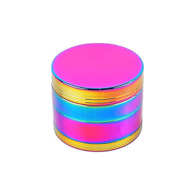 4 Layers Rainbow Metal Herb Tobacco Grinder Portable Zinc Alloy