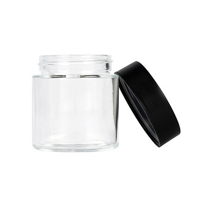 Child Safe Glass Weed Jar 1/8 Ounce CBD Flower Jar Straight Sided