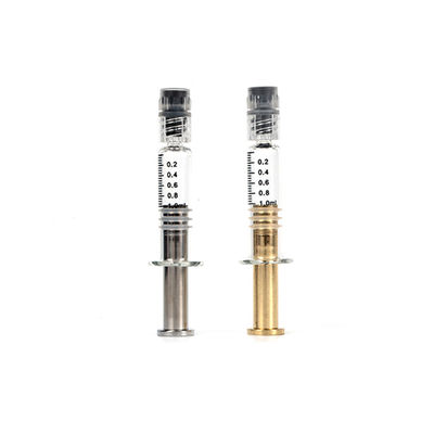 THC Oil 1ml Luer Lock Syringe With Metal Plunger Leak Free