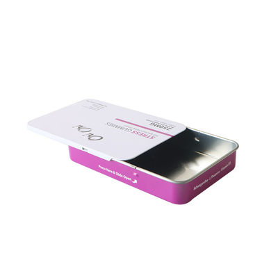Child Resistant Edible Tin Containers Sliding Preroll Tins