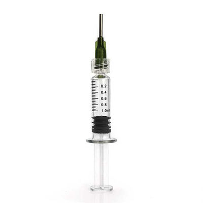 China Factory 1ml Luer Lock Glass Syringes with Blunt Needle