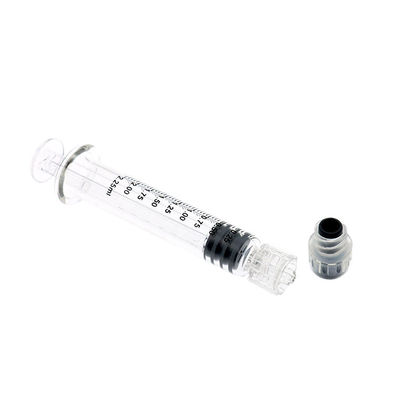 2.25 Ml CBD Oil Luer Lock Glass Syringe With Plastic Plunger