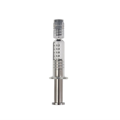 Gold Silver Metal Plunger 1ml Glass Syringe Luer Lock Leak Free