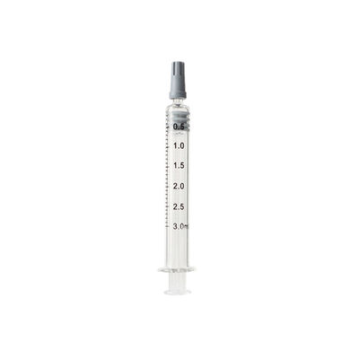 Luer Slip Glass 3ml Luer Lock Syringe Reusable For Pure Oil