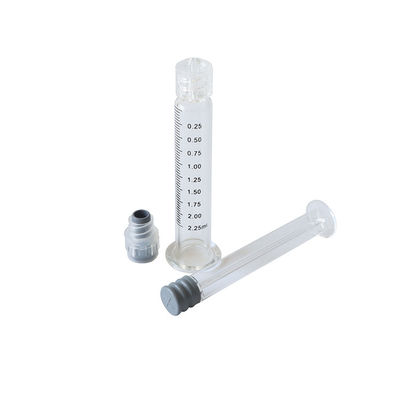 2.25 Ml CBD Oil Luer Lock Glass Syringe With Plastic Plunger