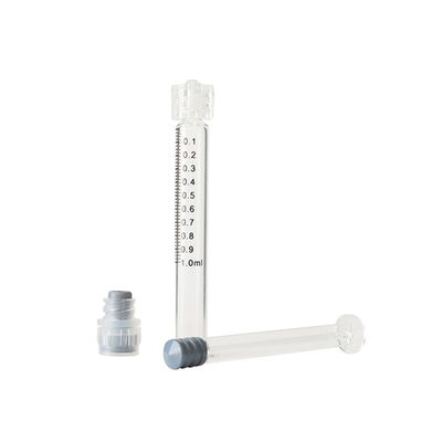 Thin Borosilicate Glass Luer Connector Syringe Reusable 1ml Glass Syringe