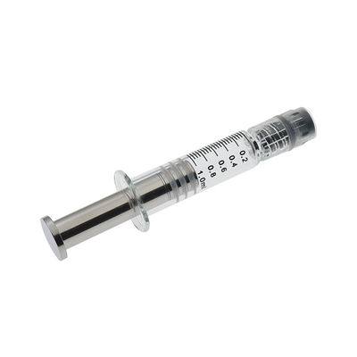 Medical Grade 1ml Luer Lock Glass Syringe Metal Plunger