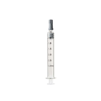 Luer Lock Tip Sterile Glass Syringes For CBD Oil 3ml Dab Syringe