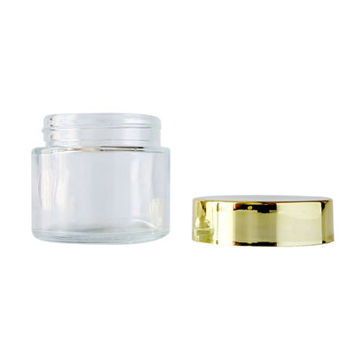 Clear Glass Weed Jar Airtight Child Resistant Screw Lids For Dry Food Storage