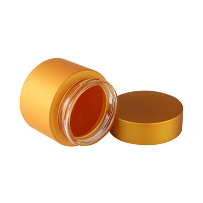 Gold Smell Proof Glass Weed Jar 2oz canabiss Flower Jar Custom Logo