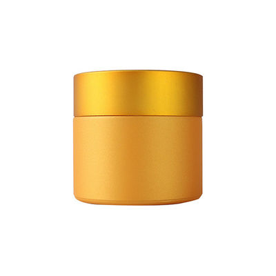 Gold Smell Proof Glass Weed Jar 2oz canabiss Flower Jar Custom Logo