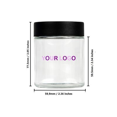 CRC Weed Packaging Jar Clear 4oz With Screw Lid Glass  Jar