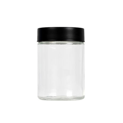 Clear canabiss Flower Glass Weed Jar Wide Mouth 5oz Lead Free