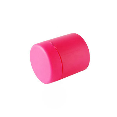 Wide Mouth Dome Pink Glass Eighth Flower Jar With Child Resistant Cap