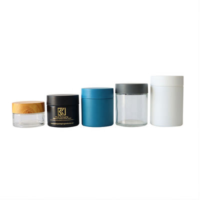 Stylish 60mm Diameter Glass Storage Jars With Smooth Cap And Kid Resistant Child Lock Certificate