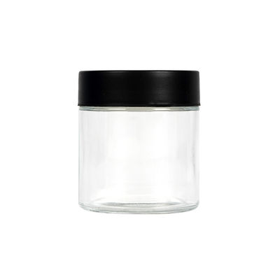 Smooth 3.5 Gram Glass Flower Jar Round Shaped Sample Available
