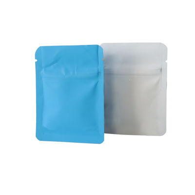 Wholesale Blule White Black Child Resistant Ziplock Mylar Weed Bags Childproof Packaging