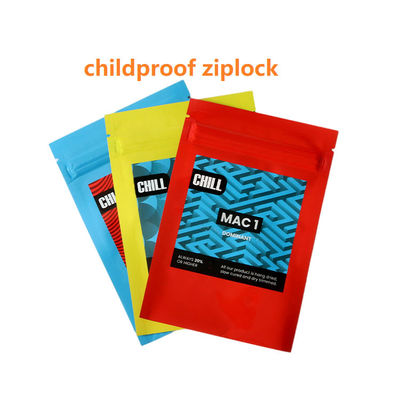 5mil  Flower Mylar Weed Packaging Bags Child Resistant