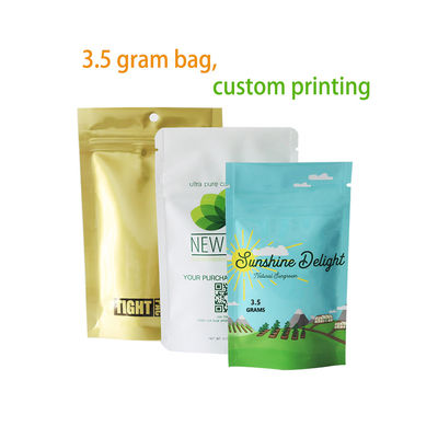 Dried Flowers Dispensary Bags Child Proof Zipper Mylar Weed Bags In Bulk