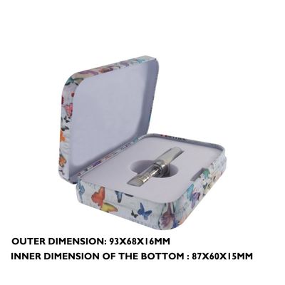 Custom Color Printing Cartridge Box Hinged Tin Child Resistant Tin Box
