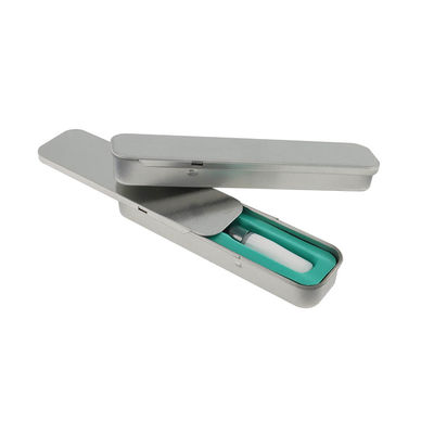 Small Sliding Child Resistant Tin Box For Infused Tablets Prerolls And Cartridge