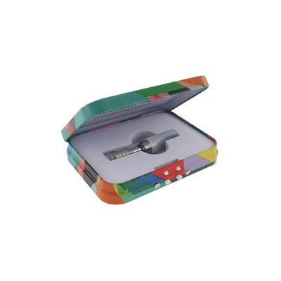 Child Resistant Tin Box for Vapes CR Hinged-Lid Metal Tin Case