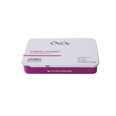 Custom Printed Child Resistant Tin Box For  Edible Joint Pre Roll Tins