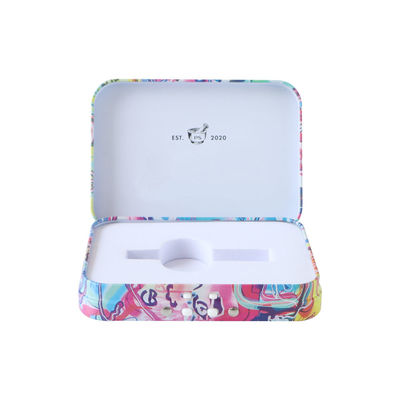 Child Resistant Tin Box for Vapes CR Hinged-Lid Metal Tin Case
