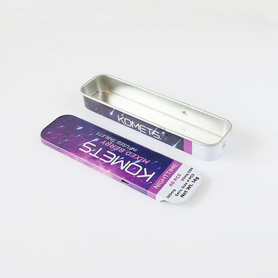 Portable Rectangular Slide Top Child Resistant Tin Box For Vape Cartridge