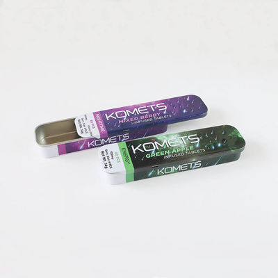 Mini Metal Child Resistant Tin Box For THC Infused Tablets  Packaging