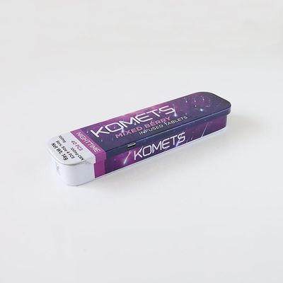 Mini Metal Child Resistant Tin Box For THC Infused Tablets  Packaging