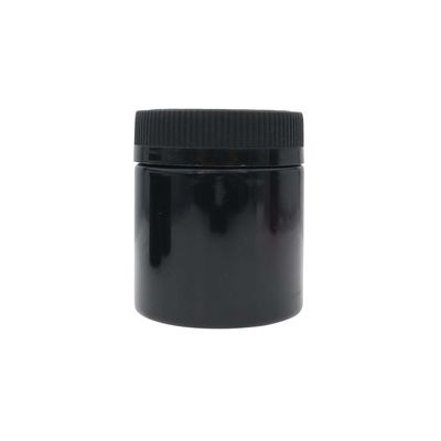 4oz Black Plastic Weed Jar Flower  Jar Packaging With Cap