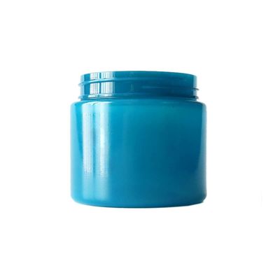 6oz Blue Plastic Weed Jar with Push Down &amp; Turn Child Proof Caps