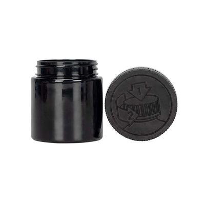 4oz Black Plastic Weed Jar Flower  Jar Packaging With Cap