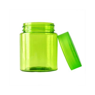 Child Resist Weed Jar PET Plastic Marijuana Storage Canister with Childproof Cap