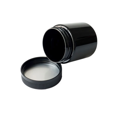 Kush Pack Childproof Lid Black Plastic Weed Jar Smell Proof Airtight PET Jar