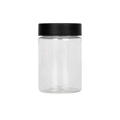 Custom Color PET Plastic Weed Jar Straight Sided CR 5oz  Storage Jars