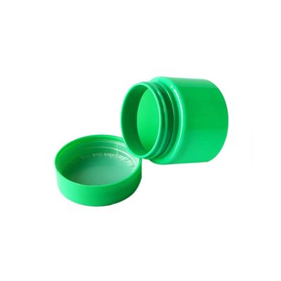 3oz Green Plastic Weed Jar with Child Resistant Cap