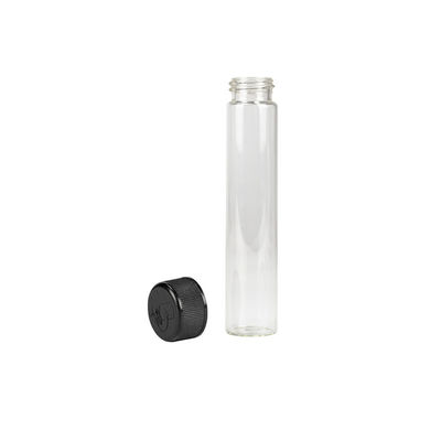 Clear Glass Preroll Tubes 120mm Length Plastic Lid Child Resistant