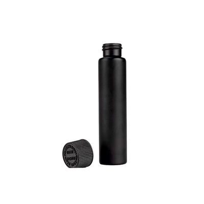 27x113mm Matte Black Doob Glass Tube Child Resistant Pre Roll Tube For 