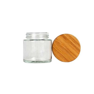 CRC 3oz Marijuana Storage Container Bamboo Cap 3.5 Grams Weed Packaging Jars