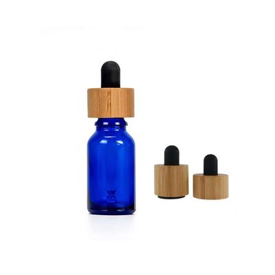 Glass Empty Dropper Bottle With Bamboo Wood Top 30ml Essential Oil Bottle